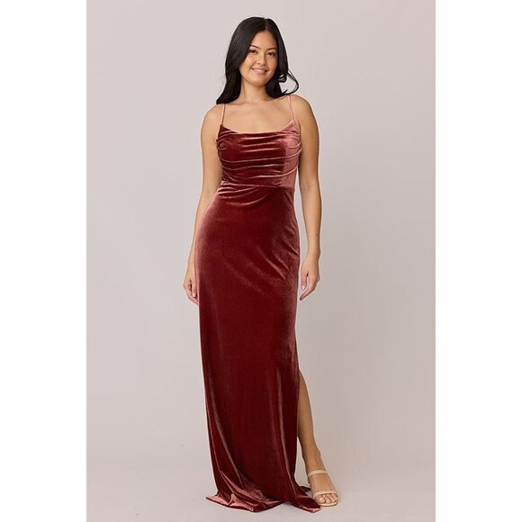 Revelry Skye Velvet Dress Women 10 Burgundy Holiday Event Witchy Whimsigoth Glam - Picture 1 of 16